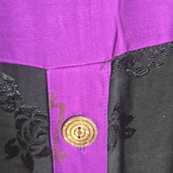 Kusnadi Wearable Art Dress/Tunic, Purple, Blk, Ethnic Prt, Tribal,Boho, NWT, L - Picture 6 of 10